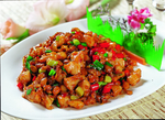 腊八豆炒鸡丁