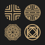黑色 金色 矢量 AI  图