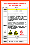 印刷作业岗位安全风险告知卡