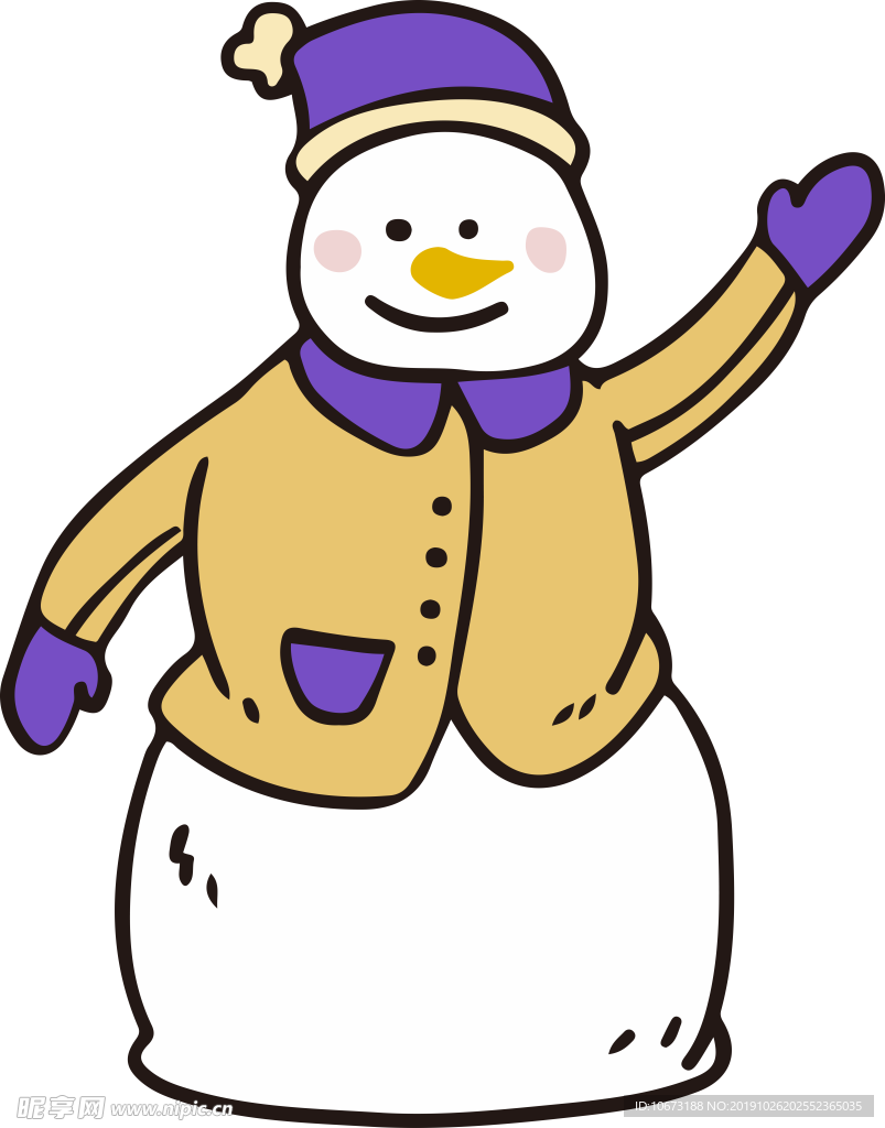 卡通雪人图片