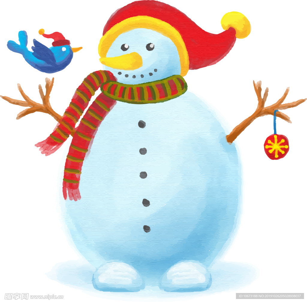 卡通雪人图片