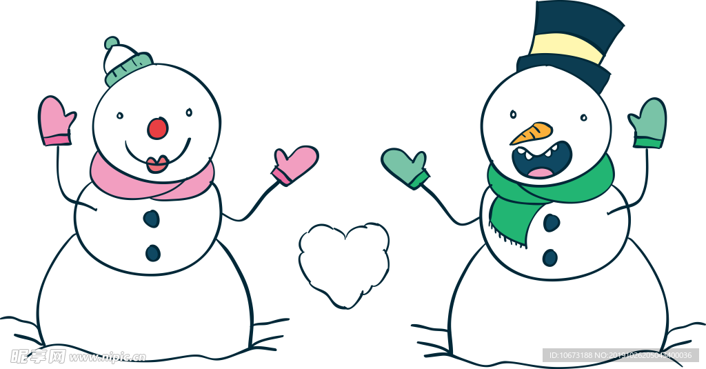 卡通雪人图片