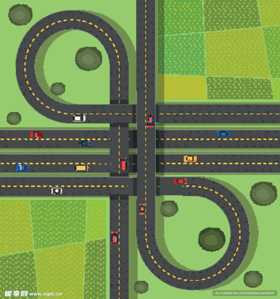 鸟瞰公路