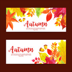 水彩秋叶banner