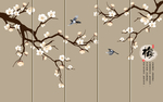 梅花背景墙
