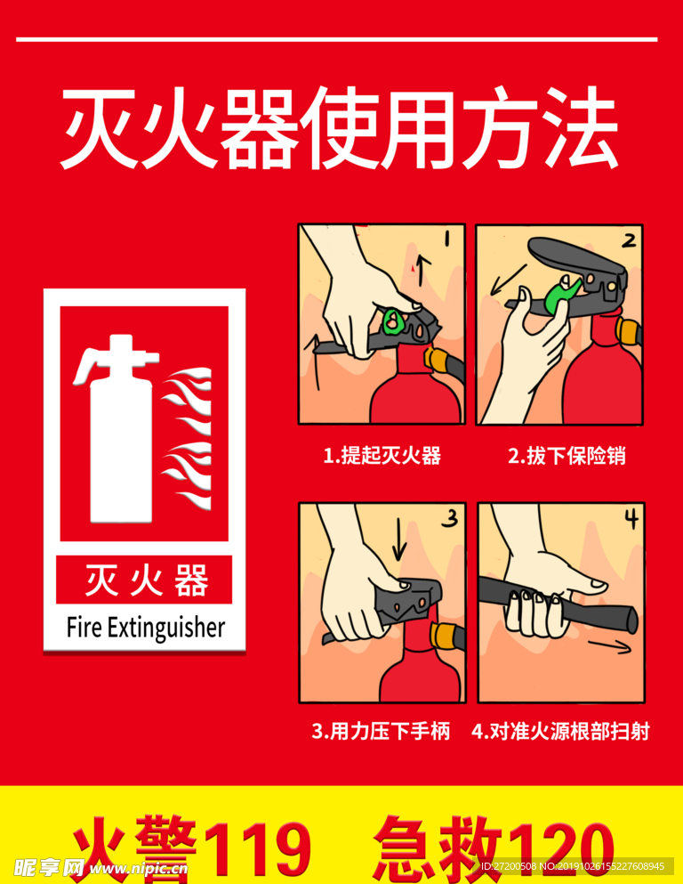 灭火器的使用方法