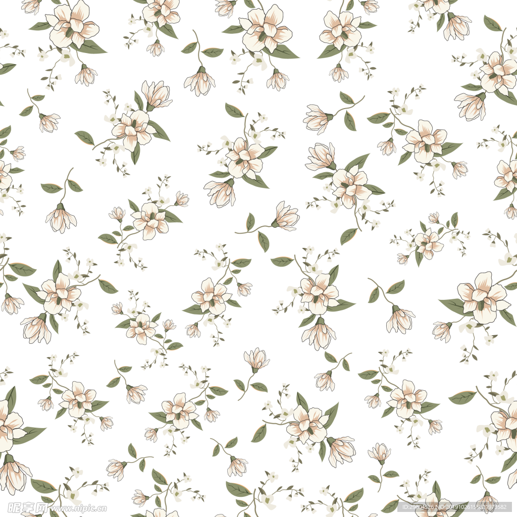 鲜花装饰底纹
