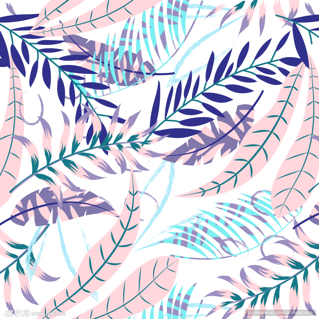 矢量植物底纹