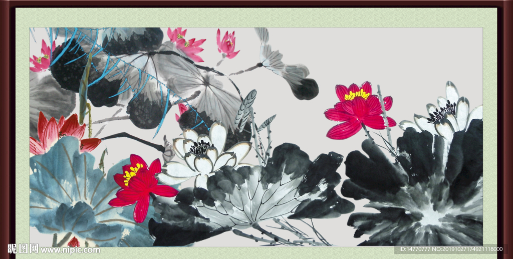 国画荷花