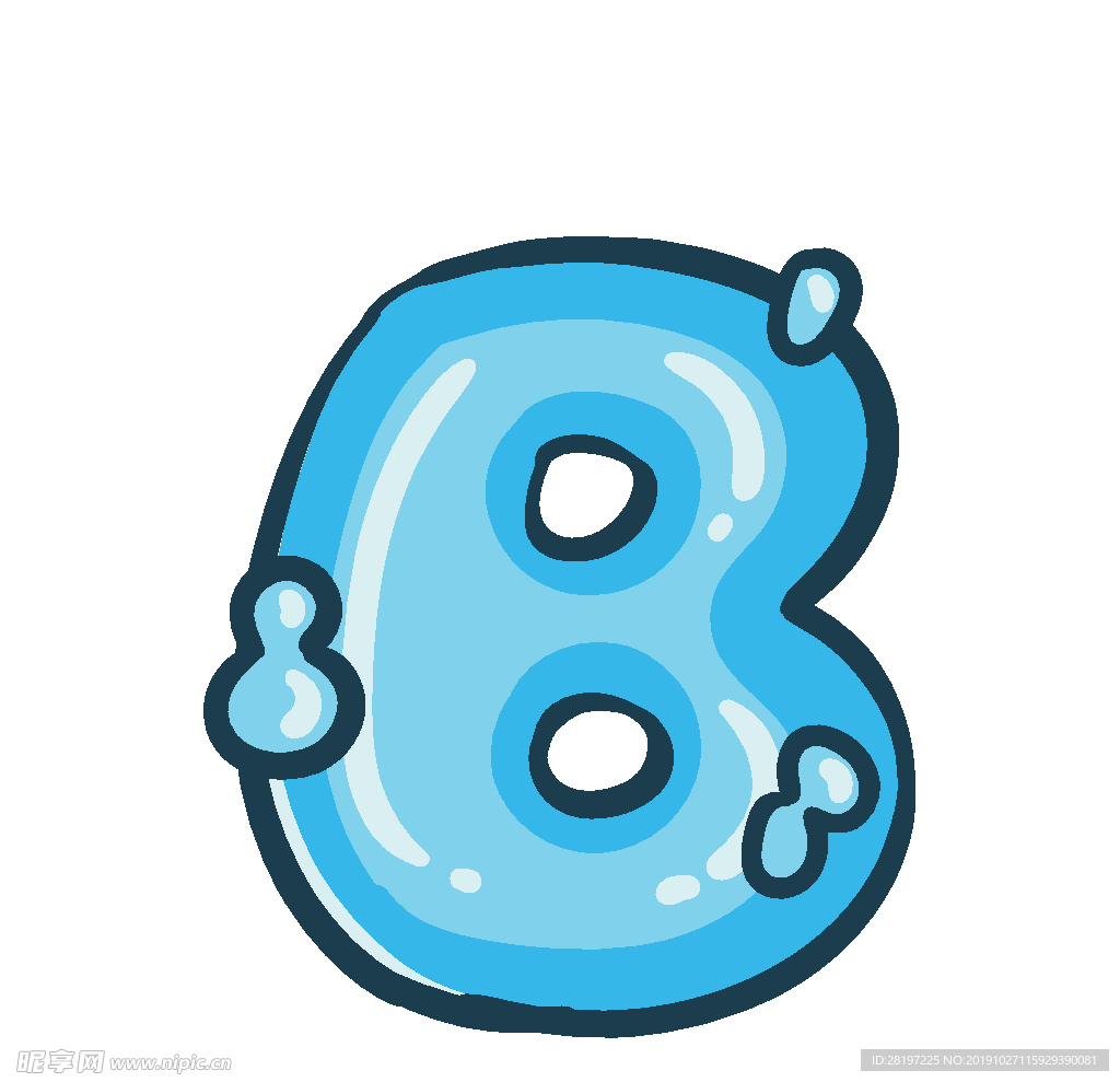 矢量卡通字母