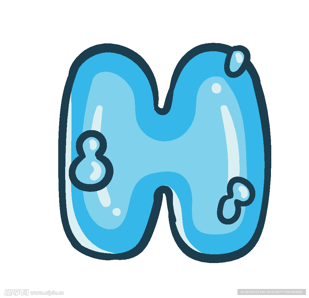 矢量卡通字母