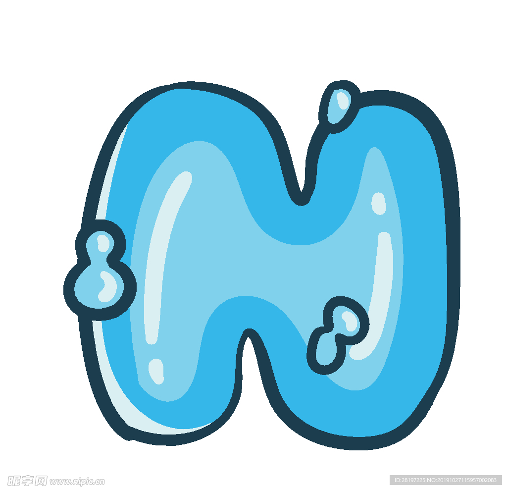 矢量卡通字母