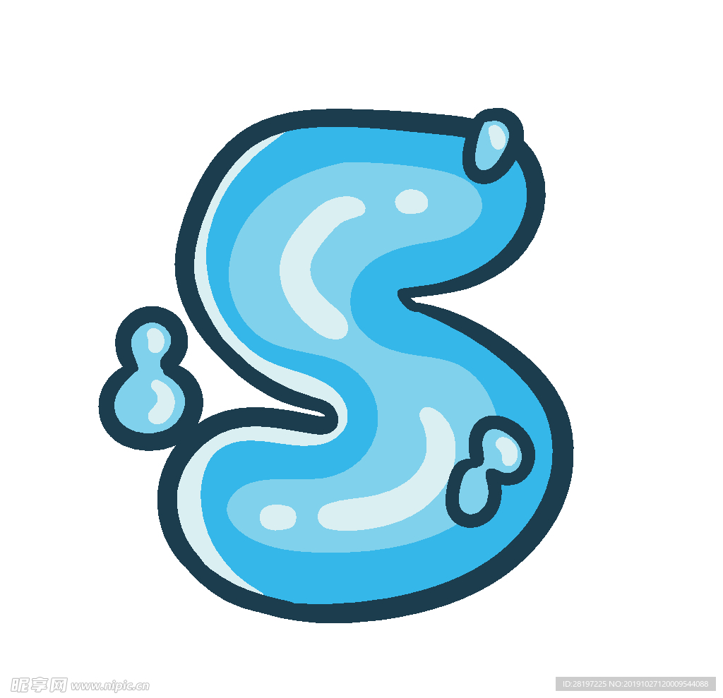 矢量卡通字母
