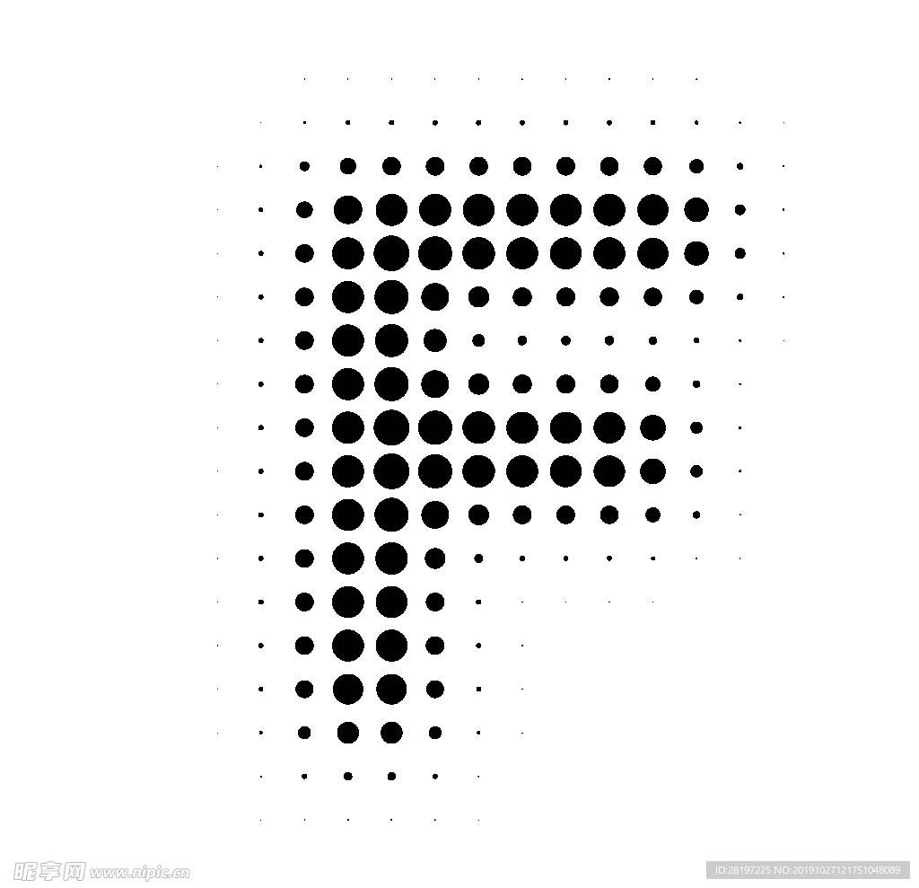 矢量点阵字母