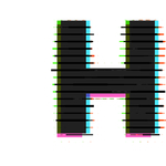矢量发光霓虹字母