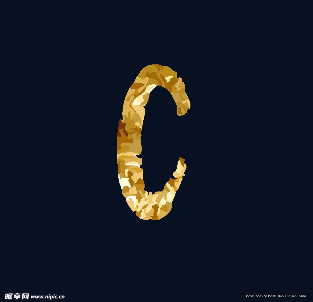 矢量金属立体字母