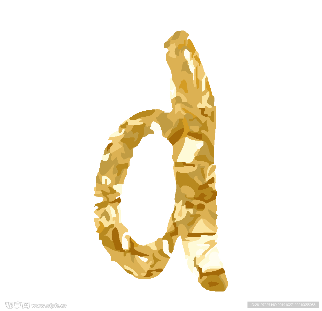 矢量金属立体字母