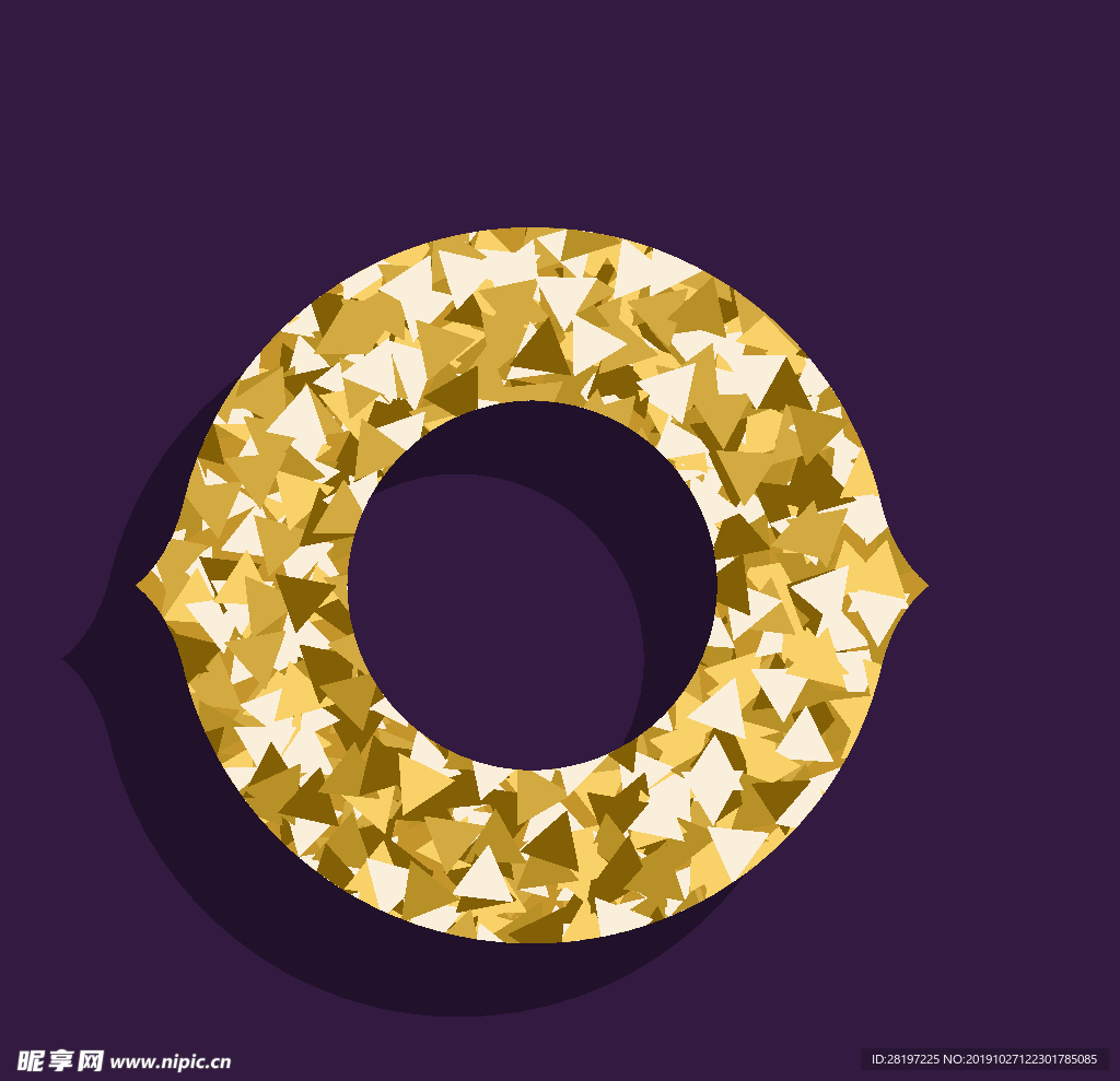 矢量金属立体字母