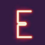 矢量发光霓虹字母