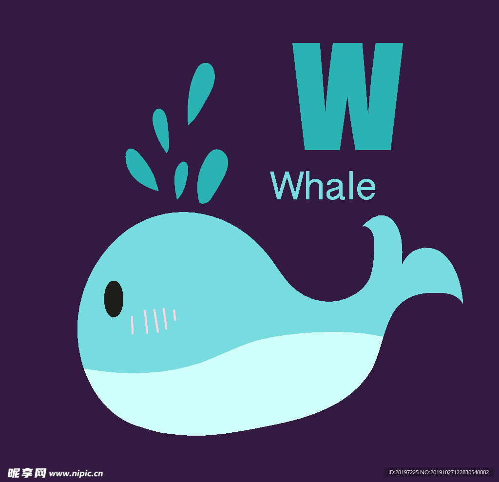 卡通动物字母