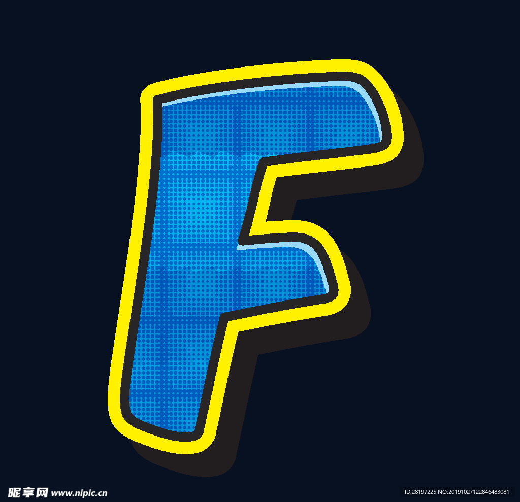 矢量卡通字母