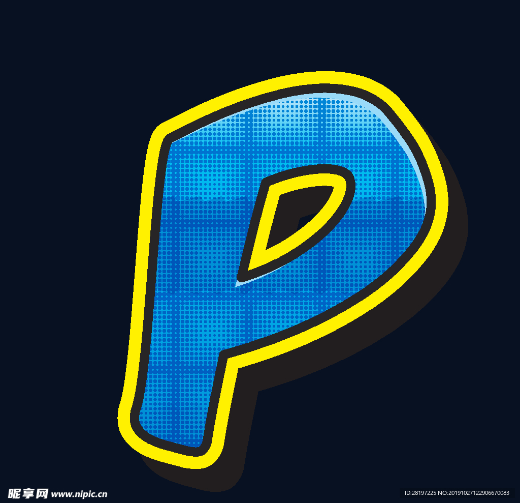 矢量卡通字母