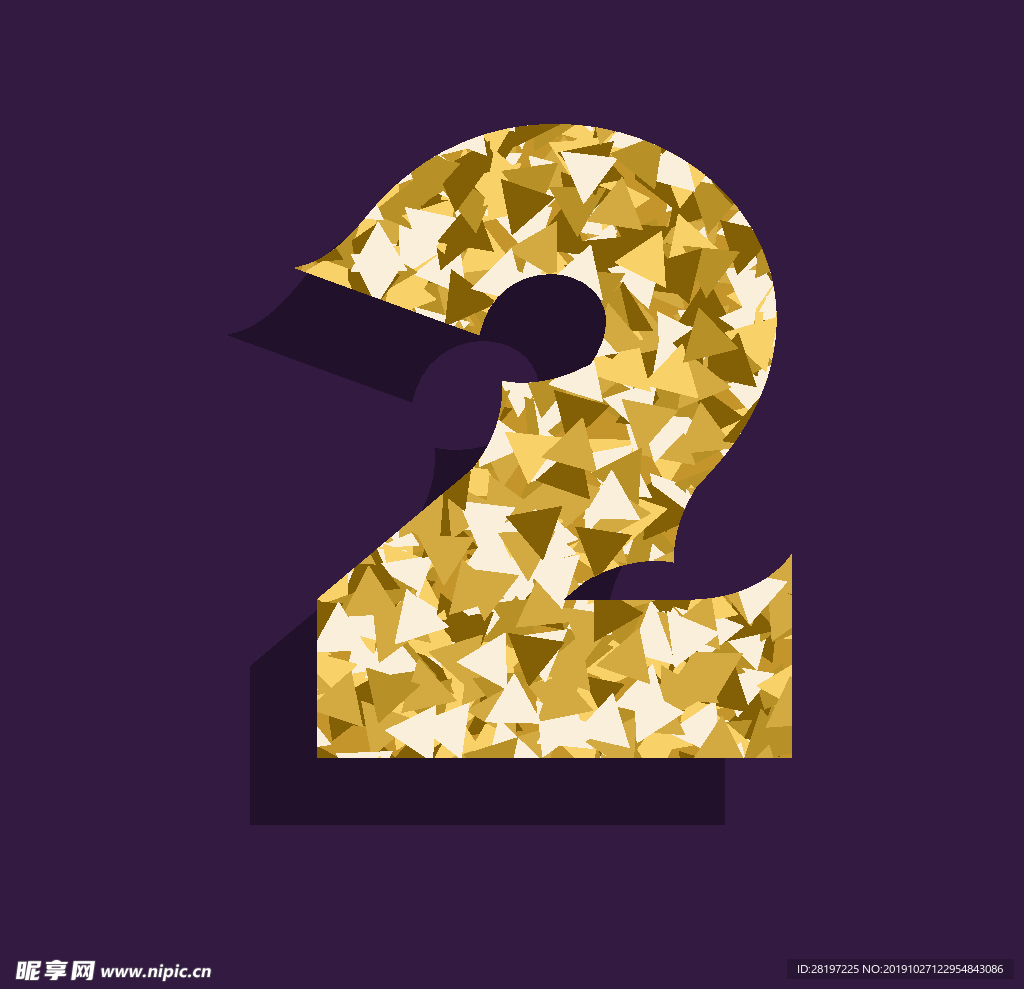 矢量金色立体字母