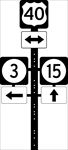 外国交通图标  前方道路指示