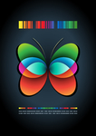 彩色抽象蝴蝶设计