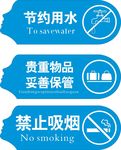 禁止吸烟节约用水标识标牌