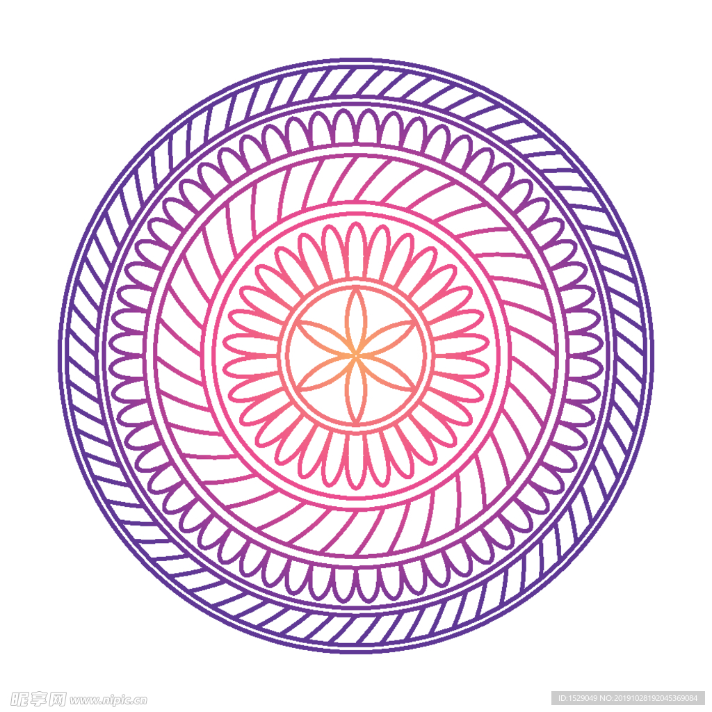 曼陀罗花纹