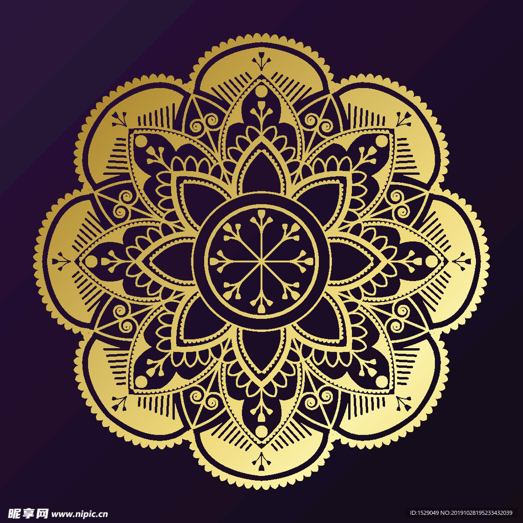 曼陀罗花纹