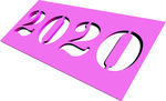 粉色2020立体字