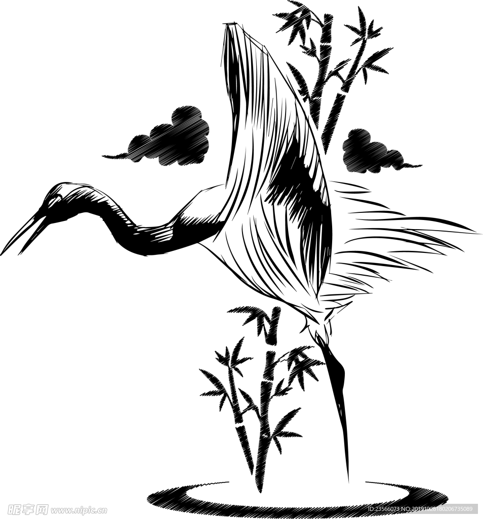 中国风竹子绘画
