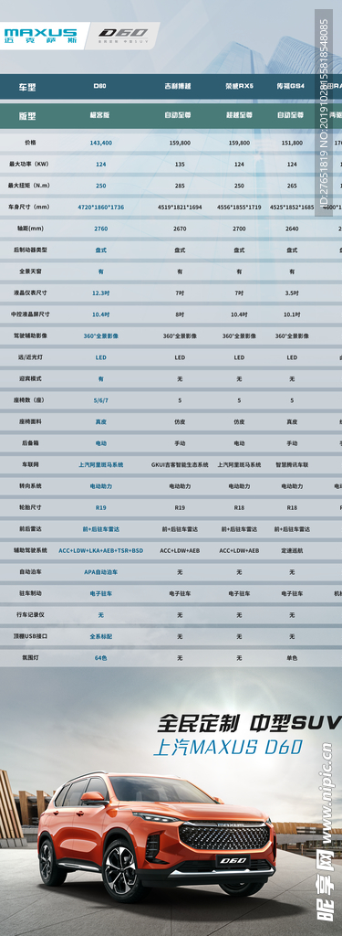 大通D60展架对比