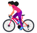 自行车单车女孩运动