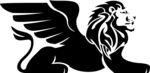 黑白狮子logo