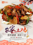 农家土鸡美食海报