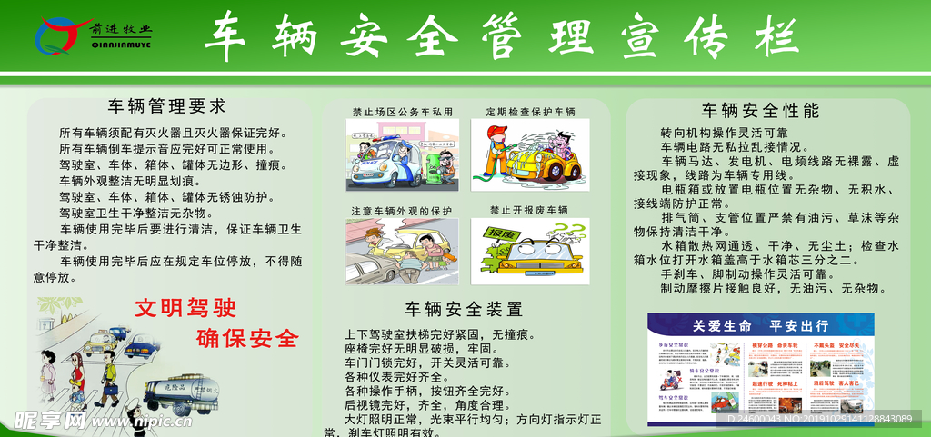 车辆管理宣传栏