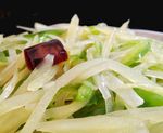 青椒土豆丝 土豆丝 黑色背景