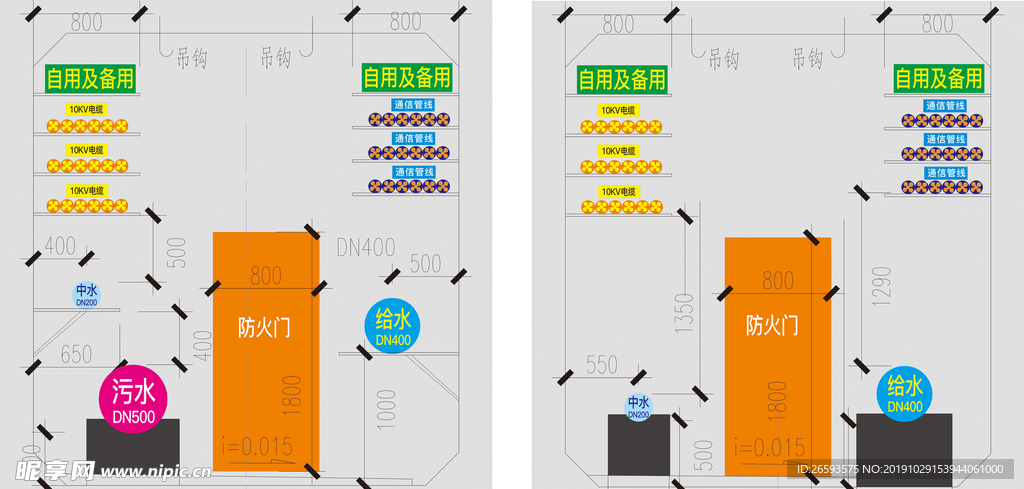 管制图剖截面展示