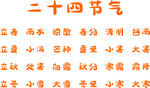 二十四节气卡通字体设计