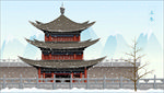 古风城楼建筑