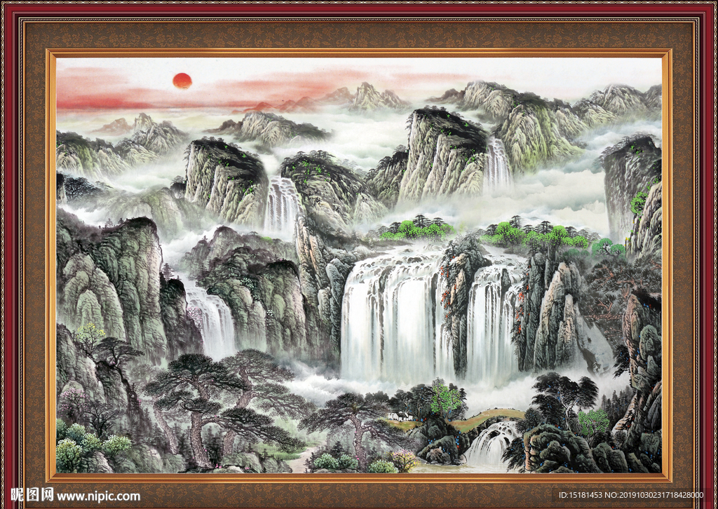 巨幅山水画