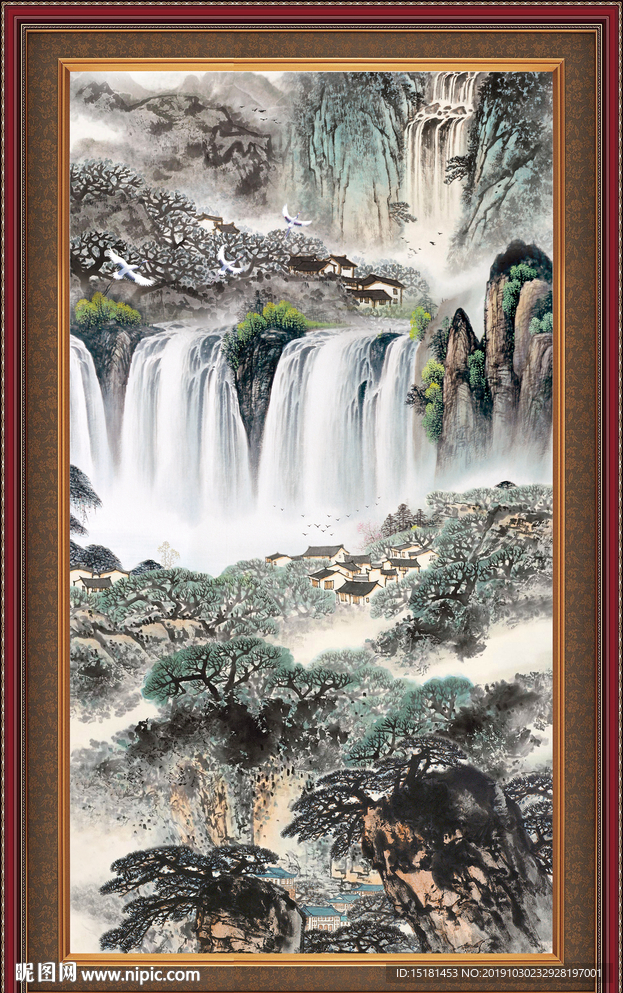 竖幅中国画