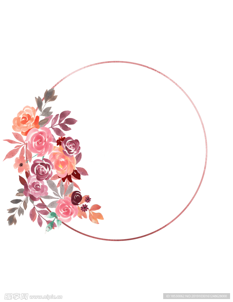 水彩花