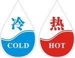 冷热标识牌
