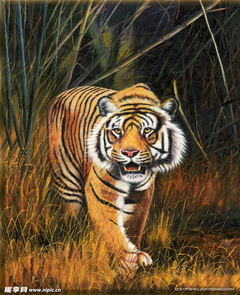 动物油画