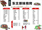 烧烤菜单价目表