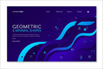 蓝色抽象信息科技banner